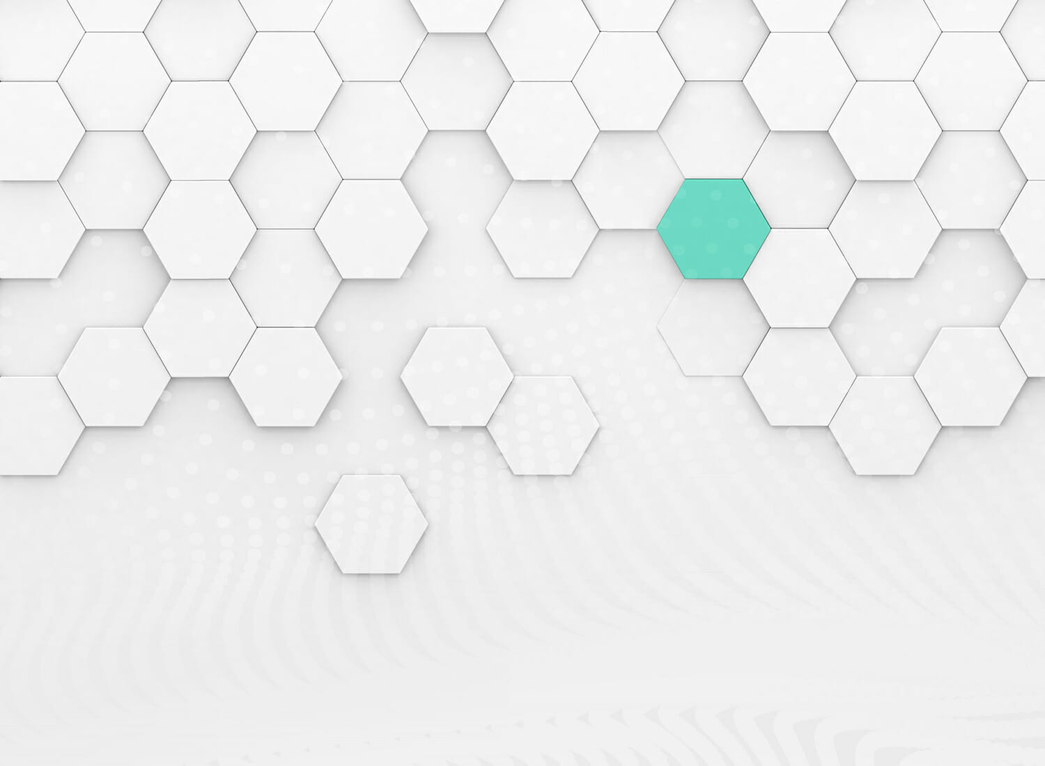 Bright white abstract hexagon wallpaper or background - 3d rende