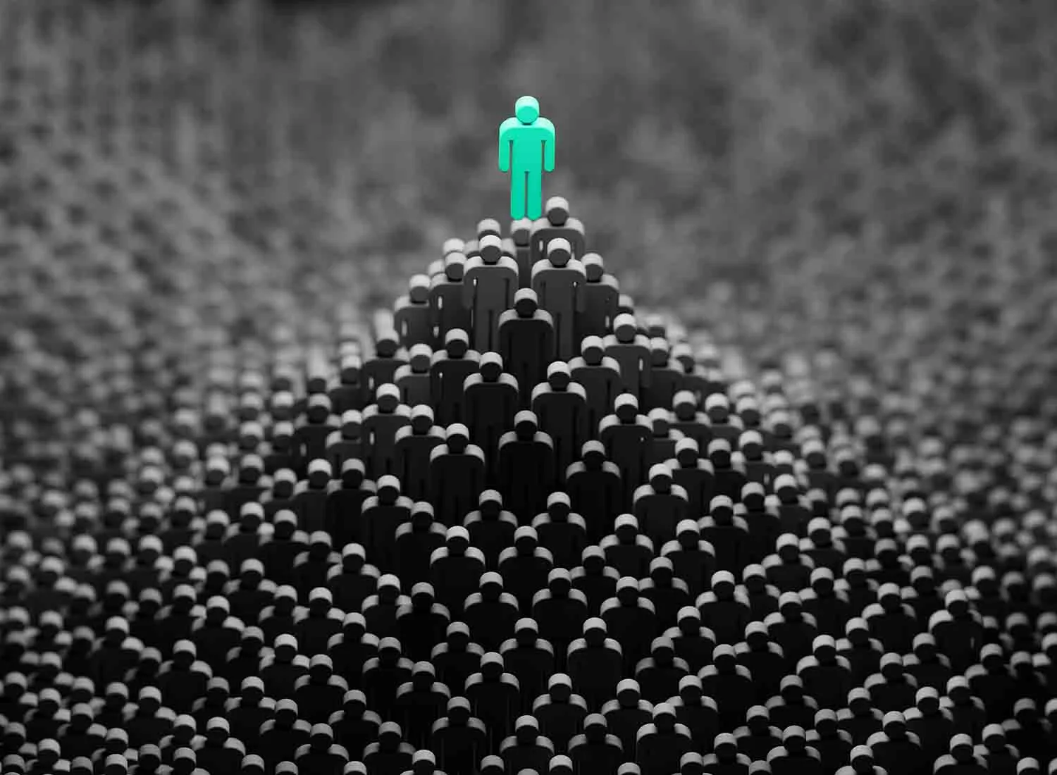 Leadership and role model concept, 3d rendering