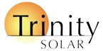 The image displays the logo of Trinity Solar. The word 