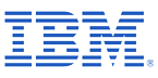 The image shows the IBM logo. The letters 