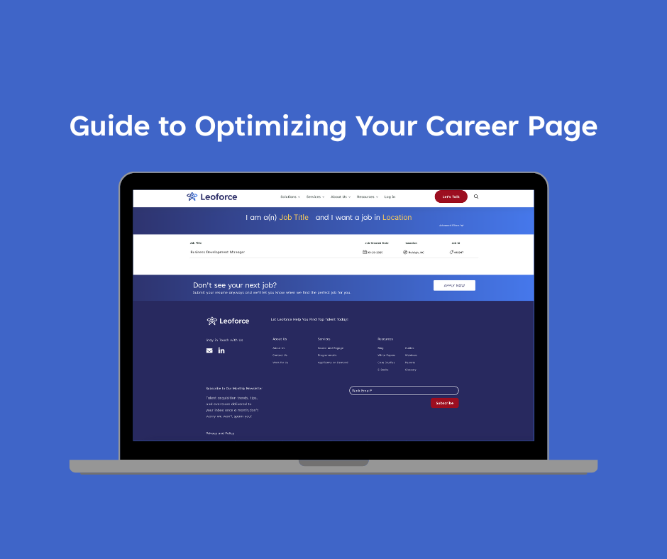 Optimize Your Career Page